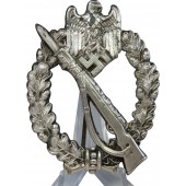 R.S. - Rudolf Souval infanteri överfallsmärke, försilvrad