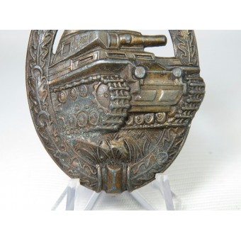 Pansarattackmärke i brons, ihåligt, märkt A.S.. Espenlaub militaria