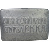 Red Army soap tray, aluminum