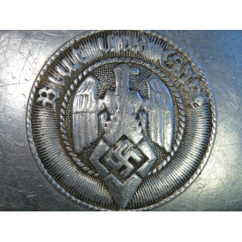 Hebilla de Hitler Jugend, aluminio, marcado M4 / 39 RZM. Espenlaub militaria