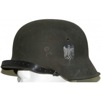 M42 Wehrmacht single decal helmet, NS64. Espenlaub militaria