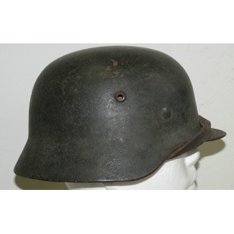 WW2 Duitse Wehrmacht M40 Helm, enkele sticker. Maat SE 64. Espenlaub militaria
