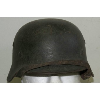 Немецкий стальной шлем обр 1940 а года, однодекальный, Вермахт. Espenlaub militaria