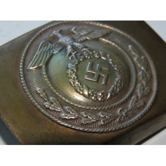 Латунная пряжка штурмовиков са, с накладным мельхиоровым медальоном. Espenlaub militaria