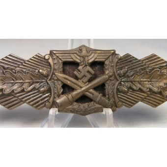 A.G.M u.K. närstridsmärke i brons. Nahkampfspange, brons. Espenlaub militaria