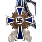 Ehrenkreuz der Deutschen Mutter in bronzo. Con nastro di 30 cm