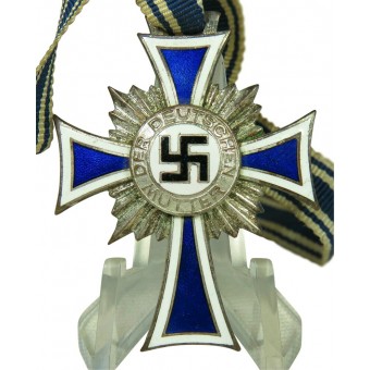 Ehrenkreuz der Deutschen Mutter in Silber. Mit 30 cm Schleife.. Espenlaub militaria