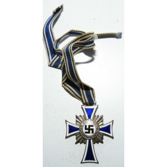 Ehrenkreuz der Deutschen Mutter in Silber. Con 30 cm nastro.. Espenlaub militaria