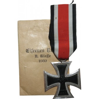 Iron cross II class with a smaller size paper bag.. Espenlaub militaria