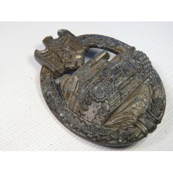 Badge Assault Panzer en bronze démarqué. Espenlaub militaria