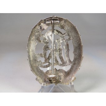 Omärkt DRL-emblem i silverklass av zink, ej märkt. Espenlaub militaria