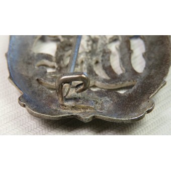 3-й рейх  спортивный знак DRL  - Серебро. Серебрёный цинк, без маркировки. Espenlaub militaria