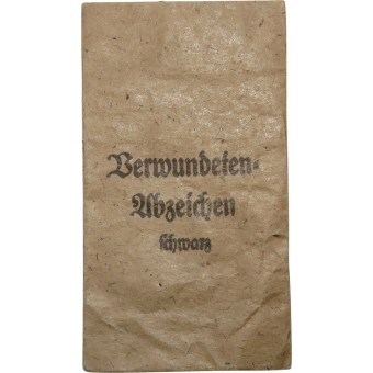 Sacchetto di carta Verwundetenabzeiche Schwarz. Espenlaub militaria