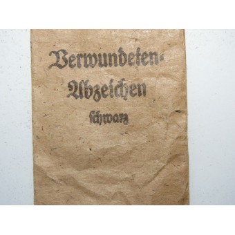 Verwundetenabzeiche Schwarz papperspåse. Espenlaub militaria