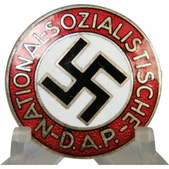 Hyvin varhainen NSDAP -jäsenmerkki. Minttu, pre rzm. Täysin hopea. Espenlaub militaria