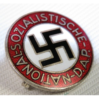 Mycket tidig NSDAP-medlemsbricka. Mint, Pre RZM. Helt försilvrad.. Espenlaub militaria