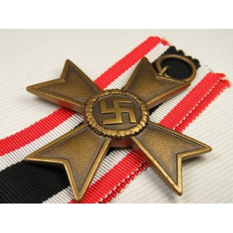 Крест за военные заслуги 2 класса без мечей-  патинированная бронза. Espenlaub militaria