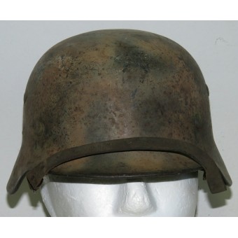 Немецкий шлем М 35  в нормандском камуфляже NS 64. Espenlaub militaria