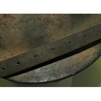 M35 NS 64 du casque Normandie camouflage. Grenier trouvé dans le casque France. Espenlaub militaria