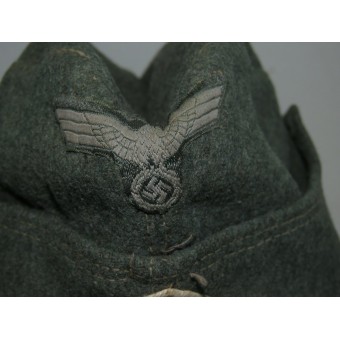 Sombrero de lado M38 Wehrmacht infantería con cordoncillo blanco. Espenlaub militaria