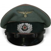 3rd Reich Panzer NCO visor hat, salty condition