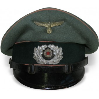 3ème chapeau pare-soleil Reich sous-officier Panzer, état salée. Espenlaub militaria