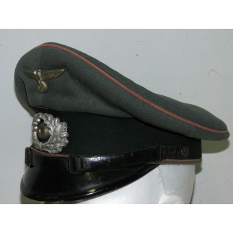 3rd Reich Panzer NCO visor hat, salty condition. Espenlaub militaria