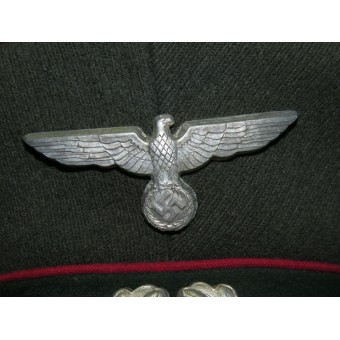 Wehrmacht Heer HQ or Veterinary service visor hat, early by Peküro. Espenlaub militaria