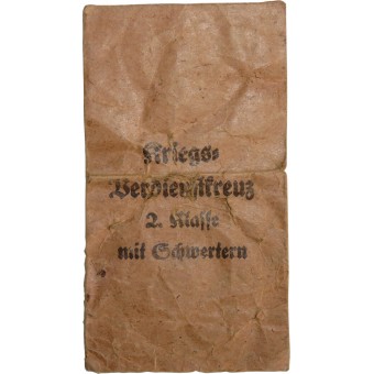 1939 Guerre Croix du mérite paquet, Moritz Hausch. Espenlaub militaria