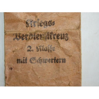 Пакет для креста Военных заслуг 1939 Moritz Hausch Pforzheim. Espenlaub militaria