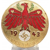 1943 year Leistungsabzeichen des Standschützenverband Tirol-Vorarlberg'-'Gauleistungsabzeichen in Gold für Wehrmann