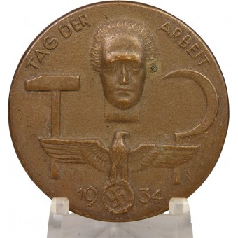3rd Reich Tag Der Arbeit 1934. Workers day badge. Espenlaub militaria