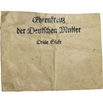 Packet for the cross of German mother Rudolf Souval. Espenlaub militaria