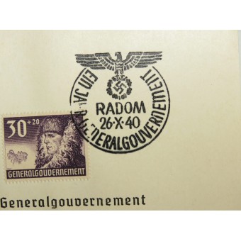 Ein Jahr GeneralGouvernement- Radom Deutsche Post Oosten 26.8. 1940. Espenlaub militaria