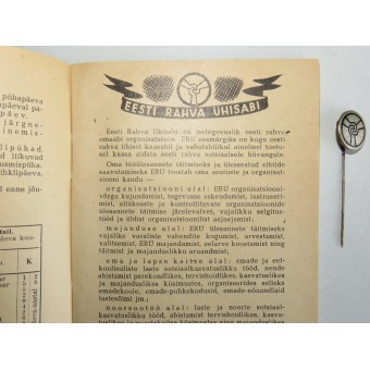 Estlandse samenwerking in 3rd Reich-badge en Pocket Calander, Estland National Relief.. Espenlaub militaria