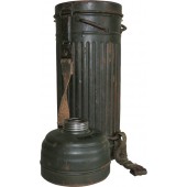 German gas mask canister and filter. 