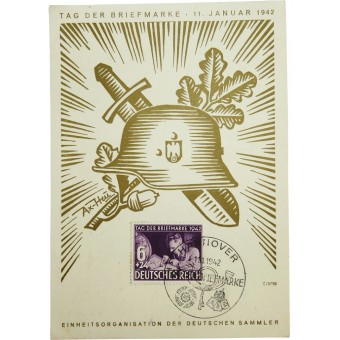 Hannover Stadt der AuslandDeutschen 11.1.1942 Tag der Briefmarke. Espenlaub militaria