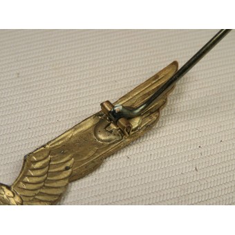 Нагрудный орёл Кригсмарине для летнего хлопчатобумажного кителя в золочении. Espenlaub militaria