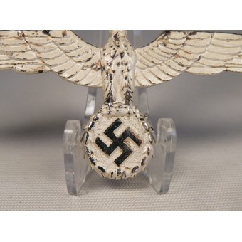 Wehrmacht chest eagle for a white summer tunic in frosty silver. Espenlaub militaria