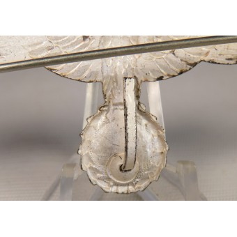 Wehrmacht chest eagle for a white summer tunic in frosty silver. Espenlaub militaria