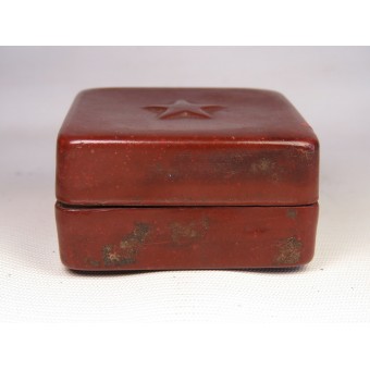 Red Army Issue box for tooth powder made from brown celluloid. Espenlaub militaria
