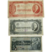 Jeu de billets de banque de l'URSS 1937-38