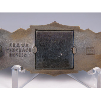 Nahkampfspange Bronze JFS Typ 2 Hybrid, 6.6 Шпанга рукопашного боя в бронзе, JFS, тип 2, гибрид, номер 6.6  Оригинальная шпанга рукопашного боя Nahkampfspange, бронзовая степень, производство фирмы Josef Feix & Söhne (JFS). Изготовлена по второму типу