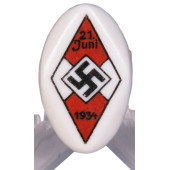 HJ Tagungsabzeichen 21. Juni 1934 фарфор