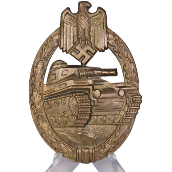 Panzer Assault Badge in Bronze Hermann Aurich. Espenlaub militaria