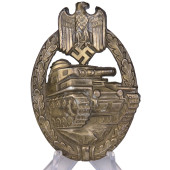 Panzer Assault Badge in Bronze, W. Deumer, Type D