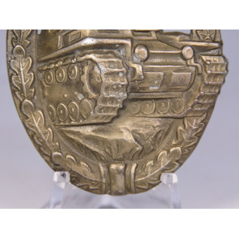 Panzer Assault Badge in Bronze, W. Deumer, Type D. Espenlaub militaria