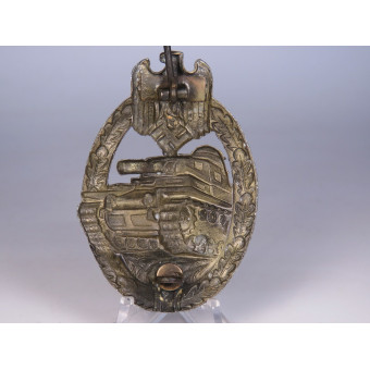 Panzer Assault Badge in Bronze, W. Deumer, Type D. Espenlaub militaria