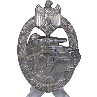 Panzerkampfabzeichen in Silber. Glanzverzinkt. R.K. Rudolf Karneth. Espenlaub militaria