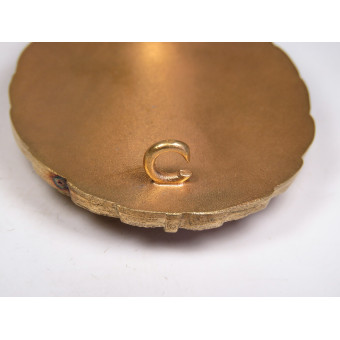 Знак «За ранение», золотая степень, образца 1939 года, ранний тип Deluxe. Espenlaub militaria